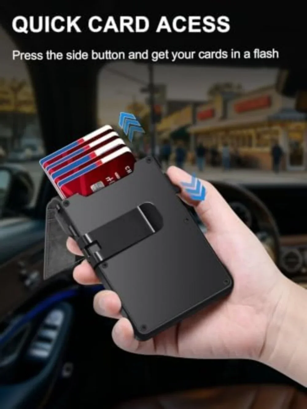 Slim Minimalist RFID Blocking Wallet for Men - Holds 10-12 Cards, Stylish